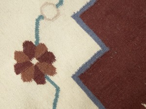 Cream Geometric Dhurrie 9X12 Modern Oriental Rug