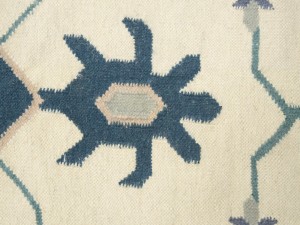 Cream Geometric Dhurrie 9X12 Modern Oriental Rug