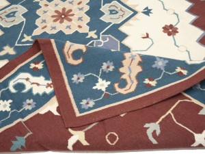 Cream Geometric Dhurrie 9X12 Modern Oriental Rug