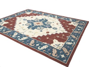 Cream Geometric Dhurrie 9X12 Modern Oriental Rug