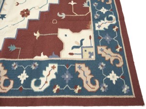 Cream Geometric Dhurrie 9X12 Modern Oriental Rug