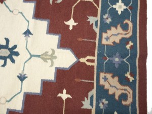 Cream Geometric Dhurrie 9X12 Modern Oriental Rug