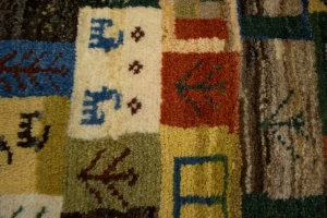 Multicolored Checker Tribal 3X4 Gabbeh Persian Rug