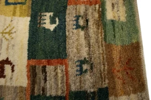 Multicolored Checker Tribal 3X4 Gabbeh Persian Rug