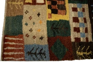 Multicolored Checker Tribal 3X4 Gabbeh Persian Rug