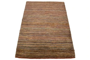 Multicolored Stripes Tribal 3X4 Gabbeh Persian Rug
