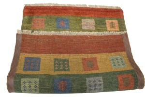 Multicolored Stripes Tribal 2'7X3'8 Gabbeh Persian Rug