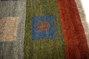 Multicolored Stripes Tribal 2'7X3'8 Gabbeh Persian Rug