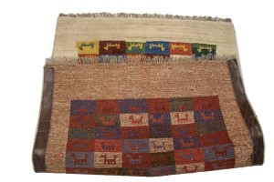 Border Checker Tribal 2'6X3'8 Gabbeh Persian Rug