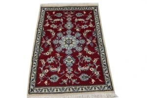 Red Traditional 3X5 Nain Persian Rug
