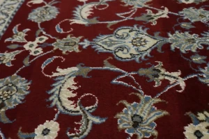 Red Traditional 3X5 Nain Kashmar Persian Rug