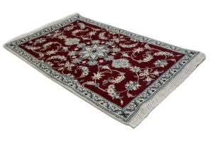Red Traditional 3X5 Nain Kashmar Persian Rug