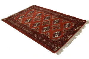 Red Tribal 3X5 Turkoman Persian Rug