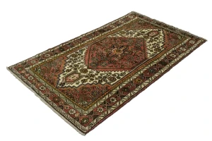 Semi Antique Bittersweet Red Tribal 3'8X6'5 Hamedan Persian Rug