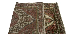 Semi Antique Bittersweet Red Tribal 3'8X6'5 Hamedan Persian Rug