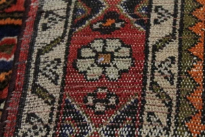 Semi Antique Bittersweet Red Tribal 3'8X6'5 Hamedan Persian Rug