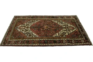Semi Antique Bittersweet Red Tribal 3'8X6'5 Hamedan Persian Rug