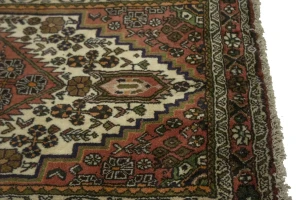 Semi Antique Bittersweet Red Tribal 3'8X6'5 Hamedan Persian Rug