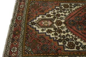 Semi Antique Bittersweet Red Tribal 3'8X6'5 Hamedan Persian Rug