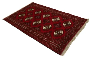 Red Tribal 3X5 Turkoman Ghoochan Persian Rug