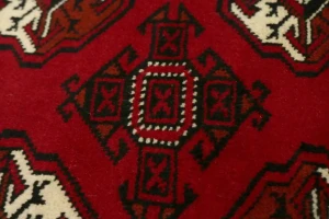 Red Tribal 3X5 Turkoman Ghoochan Persian Rug