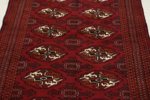 Red Tribal 3X5 Turkoman Persian Rug