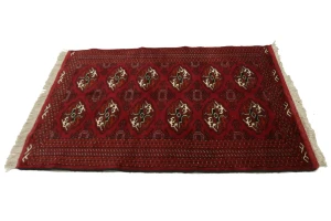 Red Tribal 3X5 Turkoman Persian Rug