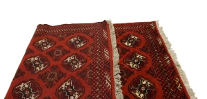 Scarlet Red Tribal 4X6 Turkoman Persian Rug
