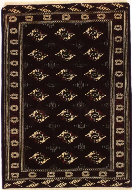 Burgundy Tribal 5X7 Turkoman Persian Oriental Rug