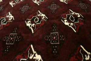 Burgundy Tribal 5X7 Turkoman Persian Oriental Rug