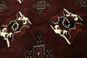 Burgundy Tribal 5X7 Turkoman Persian Oriental Rug
