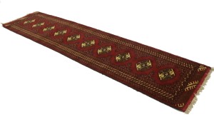 Red Tribal 2X10 Turkoman Persian Runner Rug