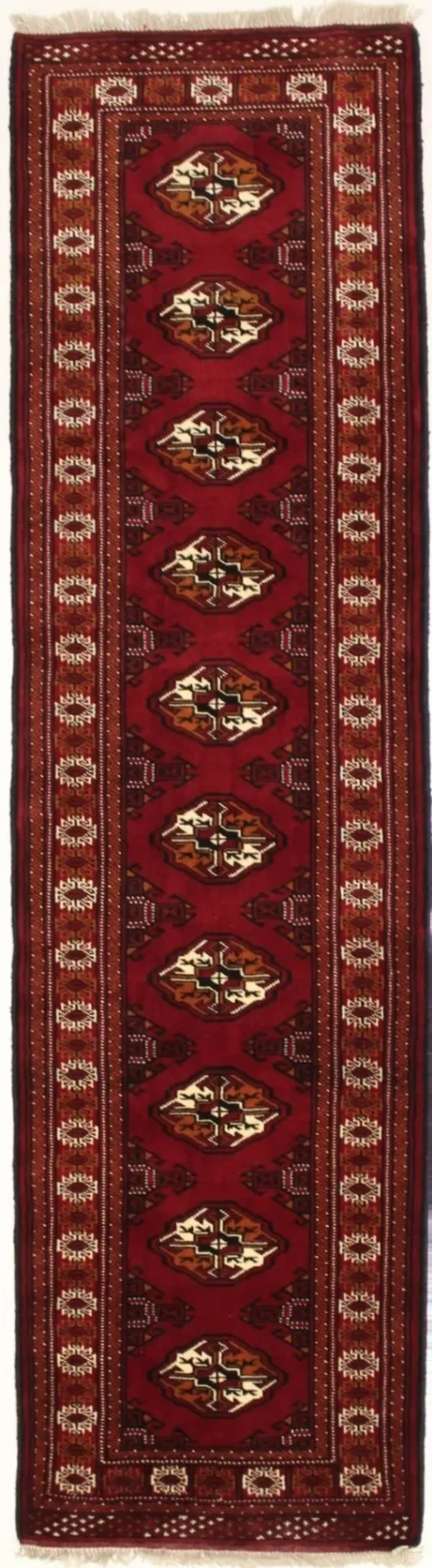 Red Tribal 3X10 Turkoman Persian Runner Rug