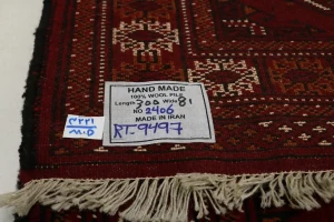 Red Tribal 3X10 Turkoman Persian Runner Rug