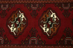 Red Tribal 3X10 Turkoman Persian Runner Rug