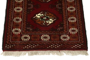 Red Tribal 3X10 Turkoman Persian Runner Rug