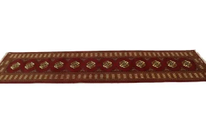 Red Tribal 2X10 Turkoman Persian Runner Rug