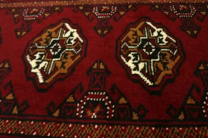 Red Tribal 3X10 Turkoman Persian Runner Rug