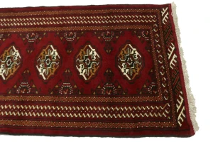Red Tribal 3X10 Turkoman Persian Runner Rug
