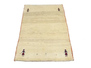 Vintage Cream Tribal 2'9 x 3'11Gabbeh Oriental Rug