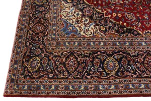 Vintage Red Traditional 10X14 Kashan Persian Rug
