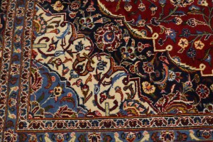 Vintage Red Traditional 10X14 Kashan Persian Rug