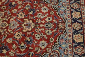 Vintage Scarlet Red Traditional 3'6X6'2 Isfahan Persian Rug
