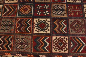 Vintage Rusty Red Floral Garden 5X10 Bakhtiari Persian Rug