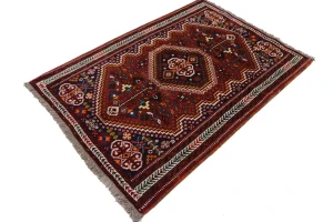 Red Tribal 3'5X5'3 Shiraz Persian Rug