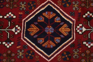 Red Tribal 4X5 Shiraz Persian Rug
