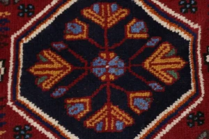 Red Tribal 4X5 Shiraz Persian Rug
