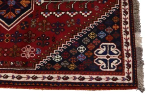 Red Tribal 4X5 Shiraz Persian Rug
