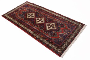 Vintage Red Tribal 3X6 Sirjan Shahrbabak Persian Rug