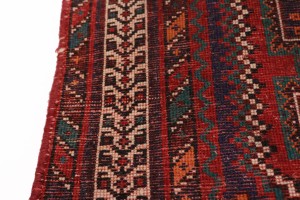 Vintage Red Tribal 3X6 Sirjan Shahrbabak Persian Rug